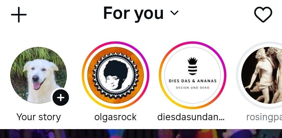 Click the heart symbol to view your notifications