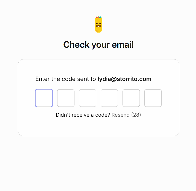 Enter verification code