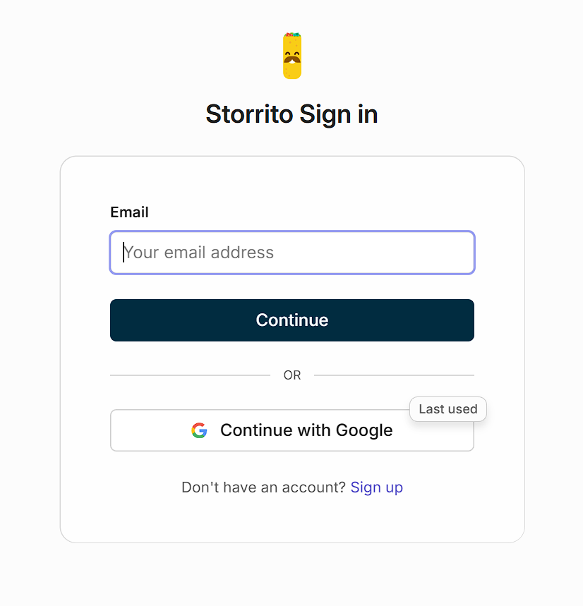 Sign in email