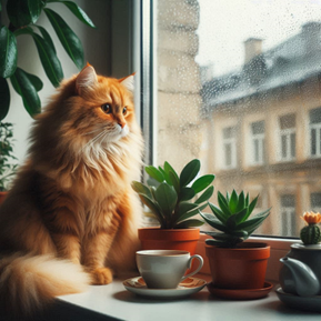 Microsoft Designer was thoughtful enough to make this fluffy fellow a cup of tea: 10/10